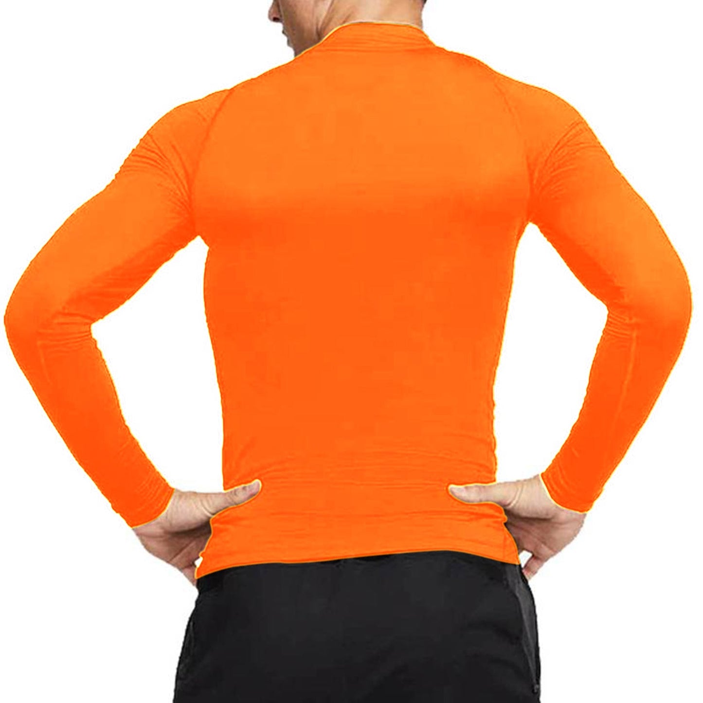 Polo Licra Manga Larga Naranja